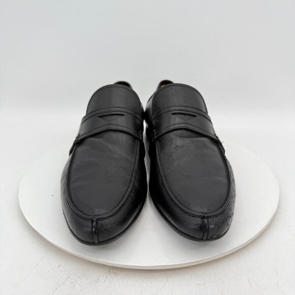 Gucci Diamante Men Size UK 10.5 US 11.5 Black Leather Penny Loafer Dress Shoes - Picture 3 of 12